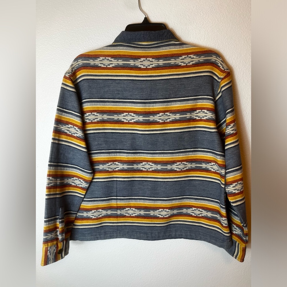 Pendleton Women's Doublesoft Half-Zip Pullover Denim Saltillo Stripe Size XS - Picture 7 of 7